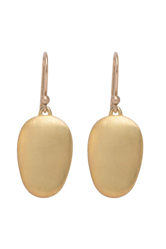 Ted Muehling Green Gold Small Chip Earrings - view 1