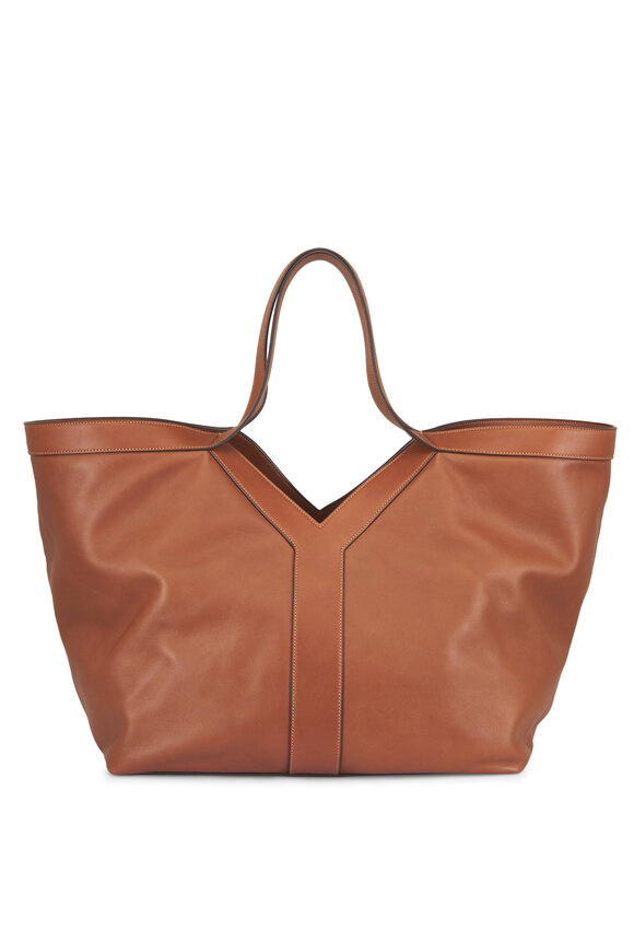 Saint Laurent Y Brick Grain Leather Tote - view 1