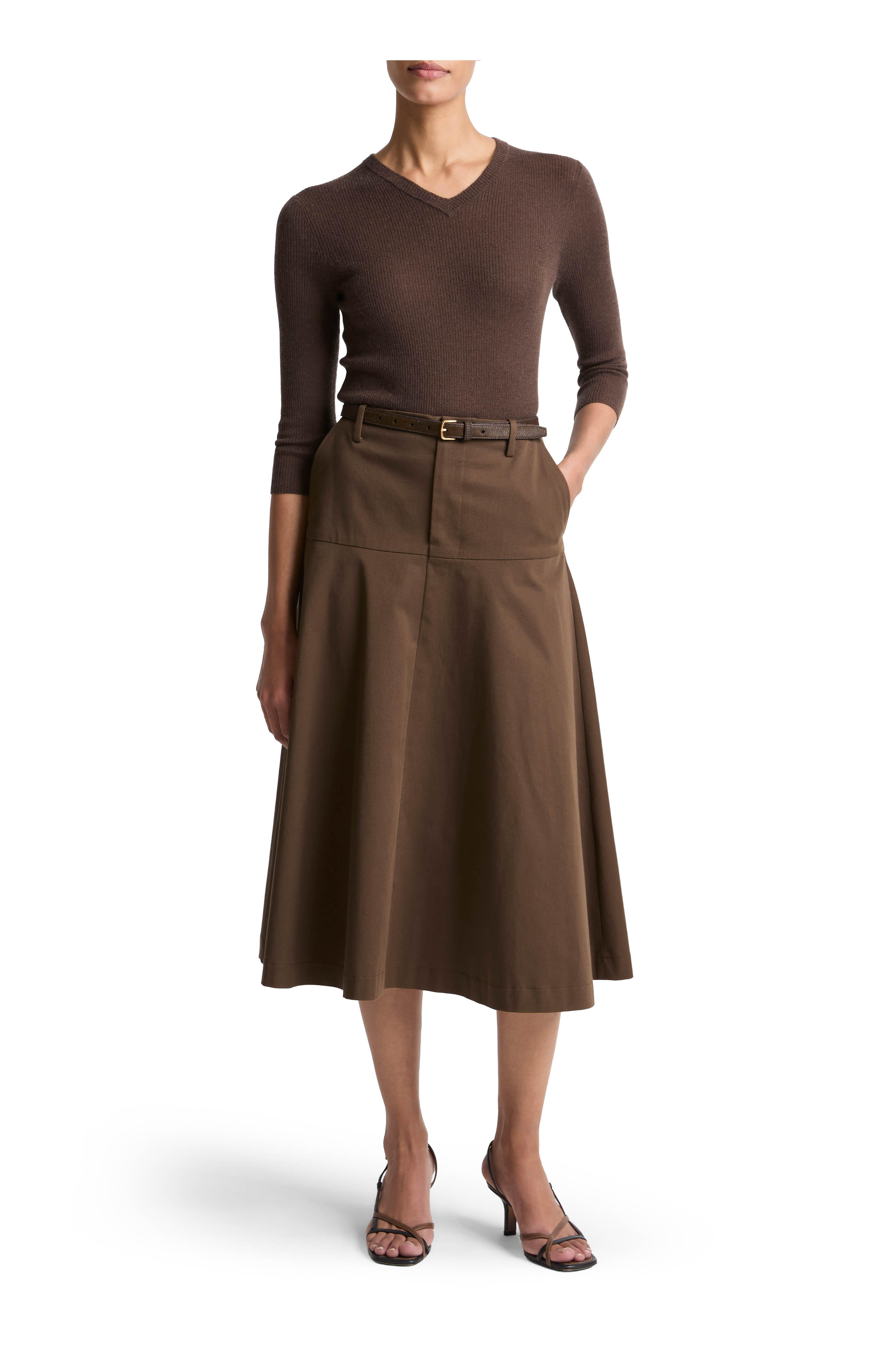 Vince - Willow Stretch Cotton Utility Skirt