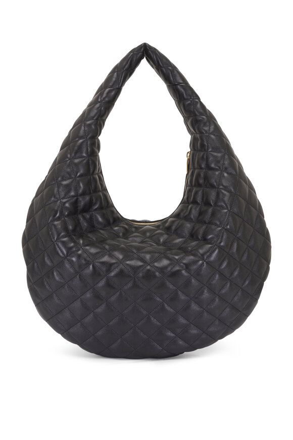 Saint Laurent Icare Black Quilted Leather Hobo Bag - view 3