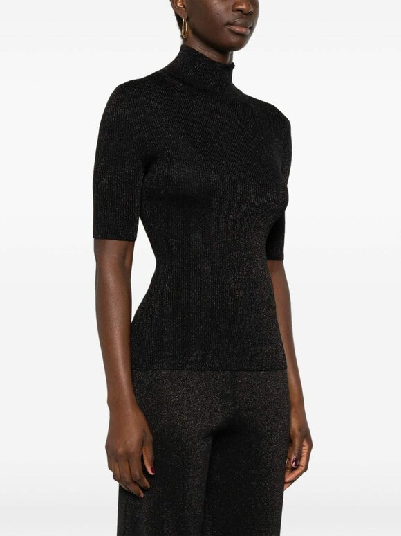 Missoni - Black Lamé Turtleneck Sweater