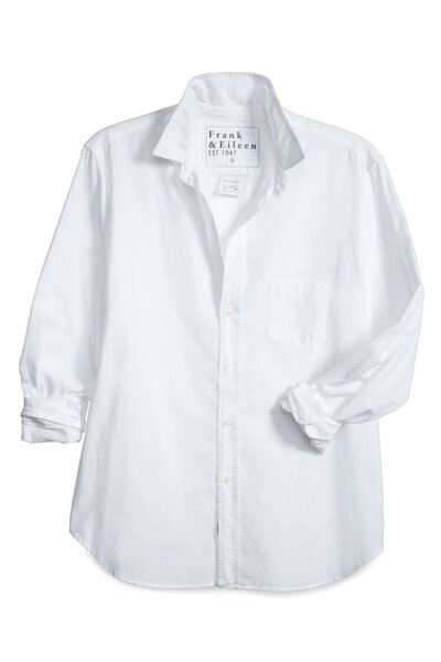 Frank & Eileen ホワイトシャツ コットン三越購入 Eileen, Relaxed Button-Up Shirt, White | Frank & Eileen
