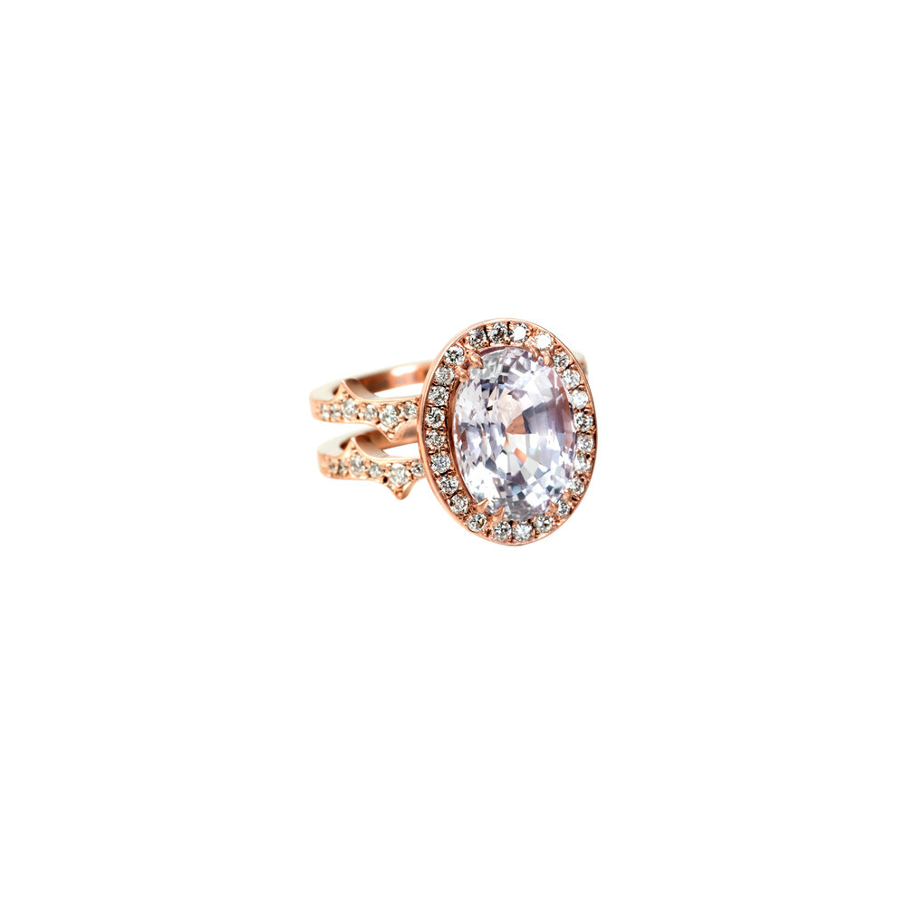 Sylva & Cie - 14K Rose Gold Pink Sapphire Ring | Mitchell Stores