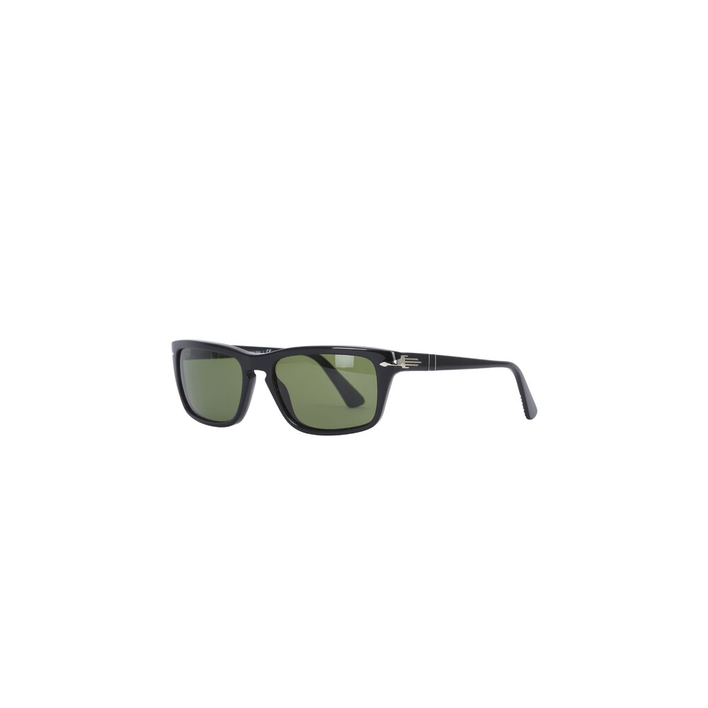 Persol Suprema Black Polarized Square Sunglasses