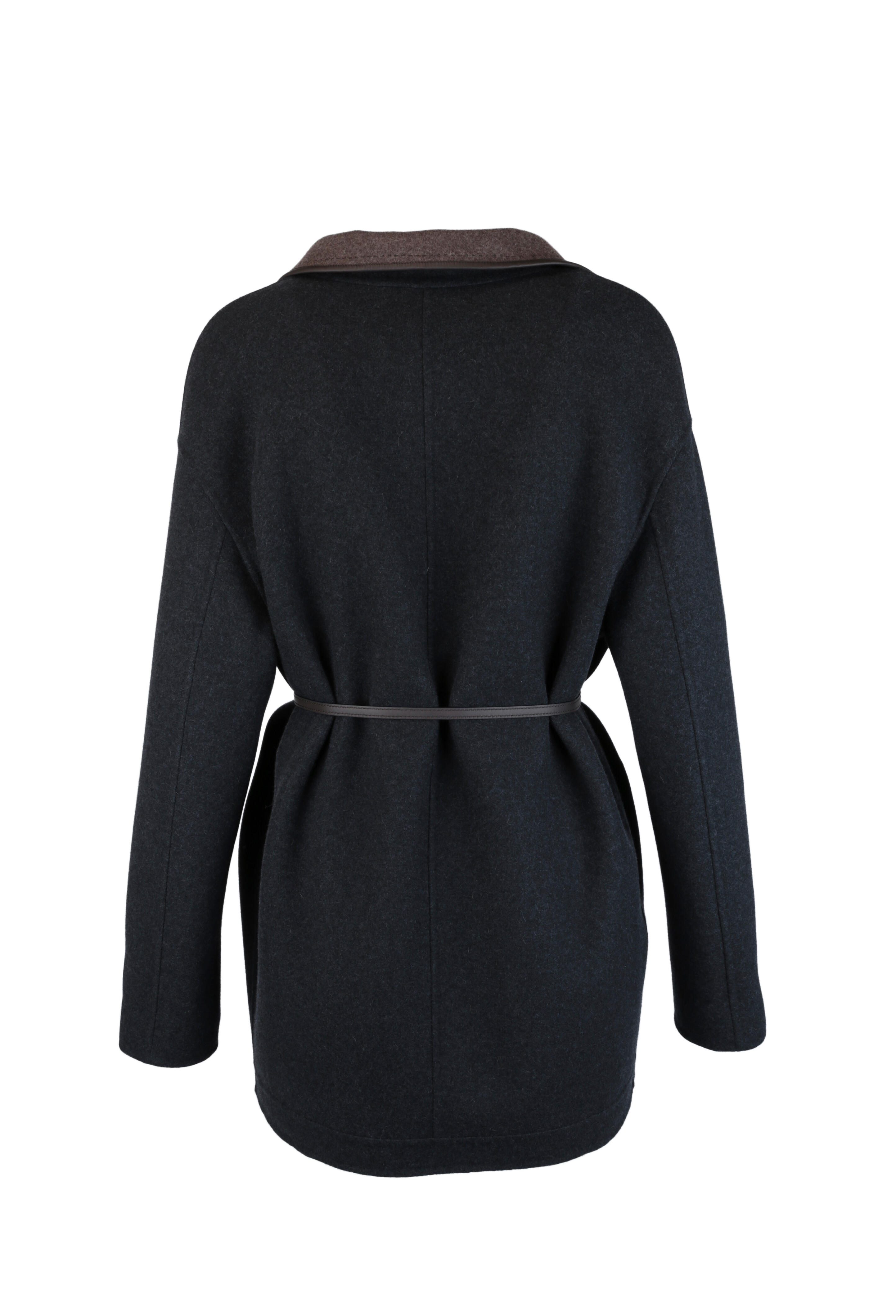 Loro Piana - Brown & Gray Cashmere Reversible Coat