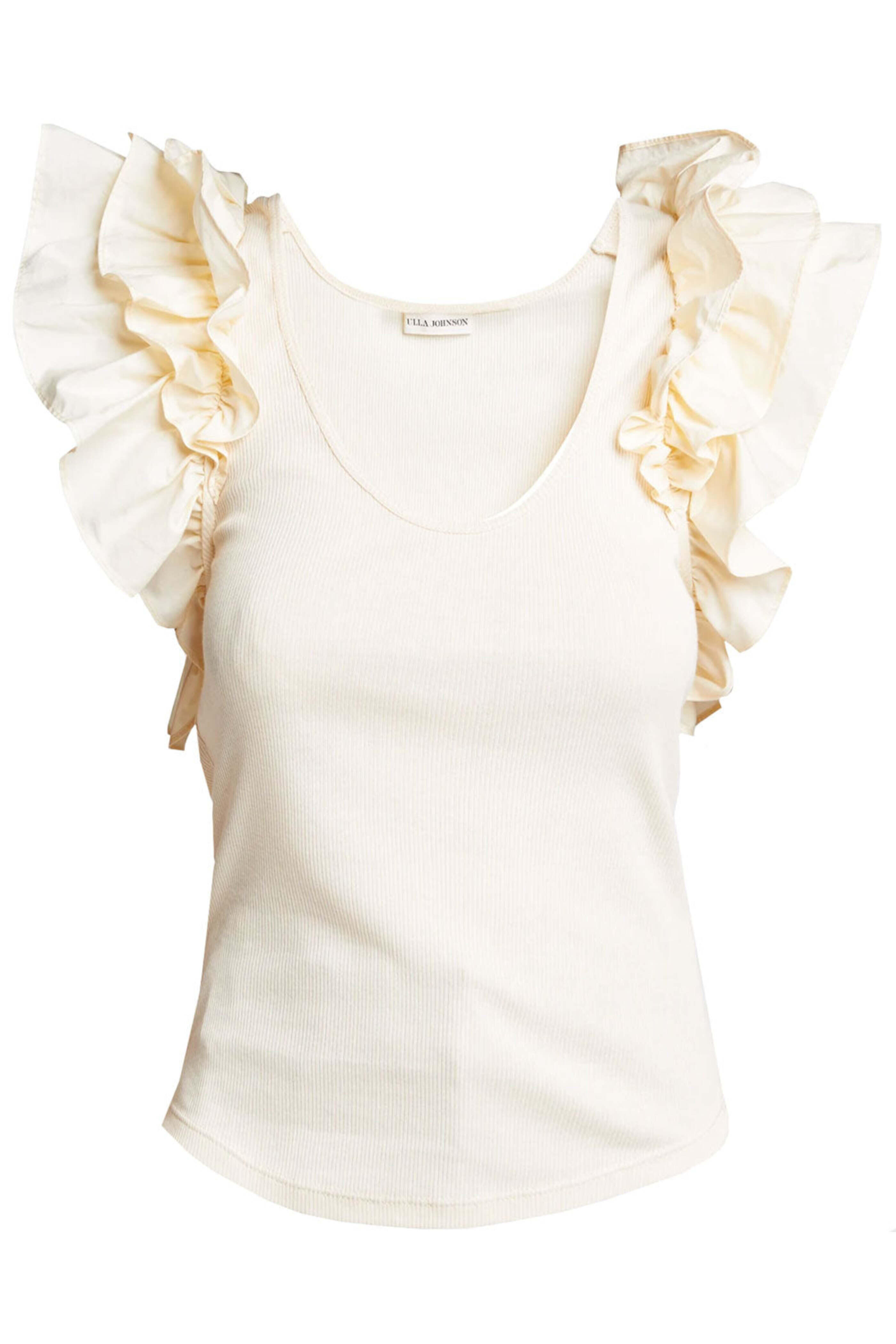 Ulla Johnson - Cream Ribbed Koa Top