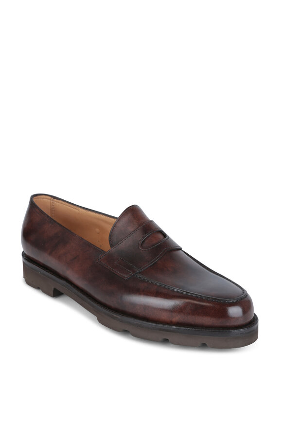 John Lobb - Lopez Dark Brown Leather Penny Loafer