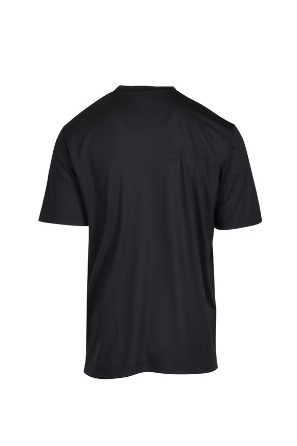 Marco Pescarolo Black Wool Jersey T-Shirt - view 2