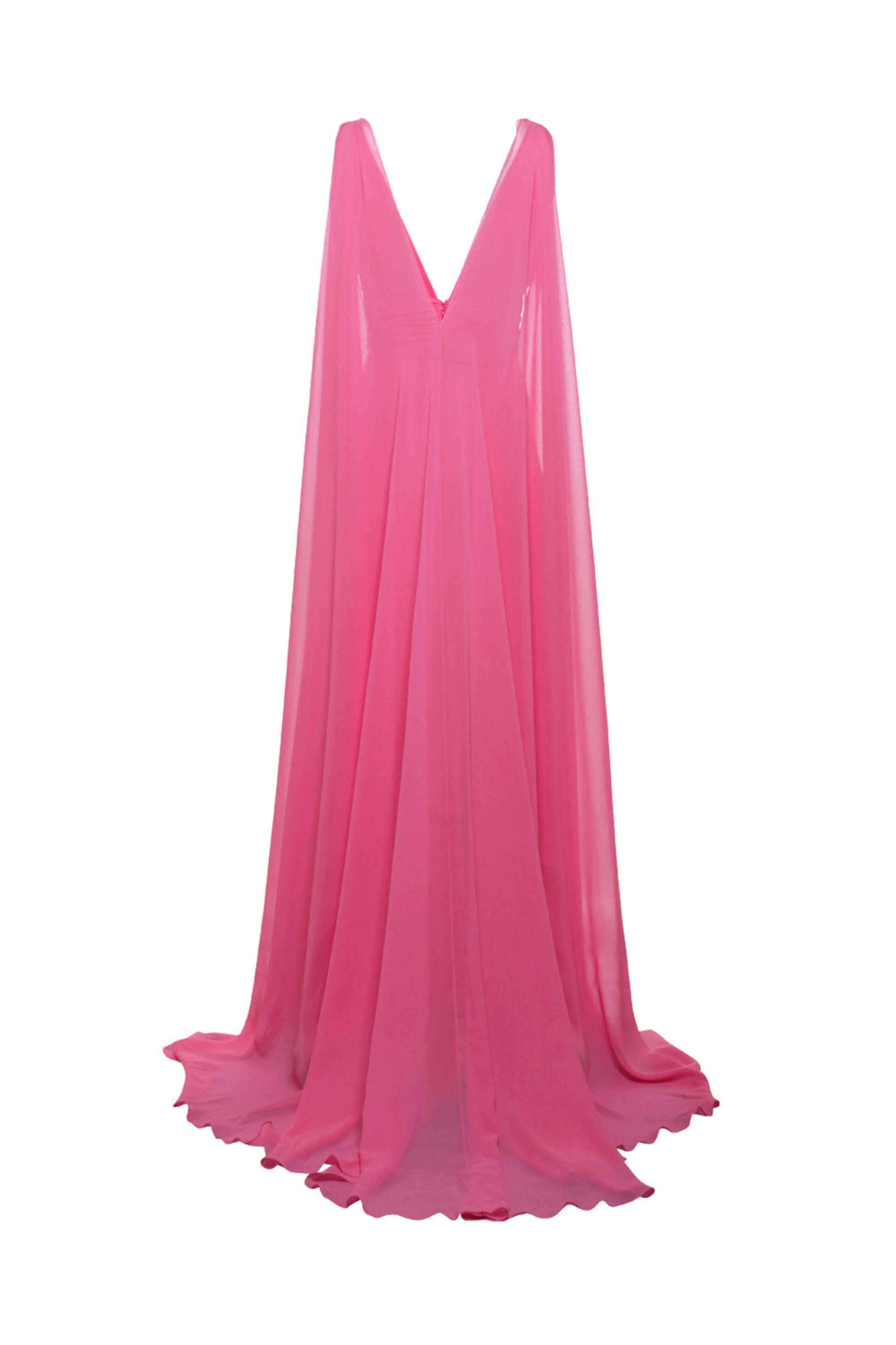 Naeem Khan - Sleeveless Chiffon Gown in Pink