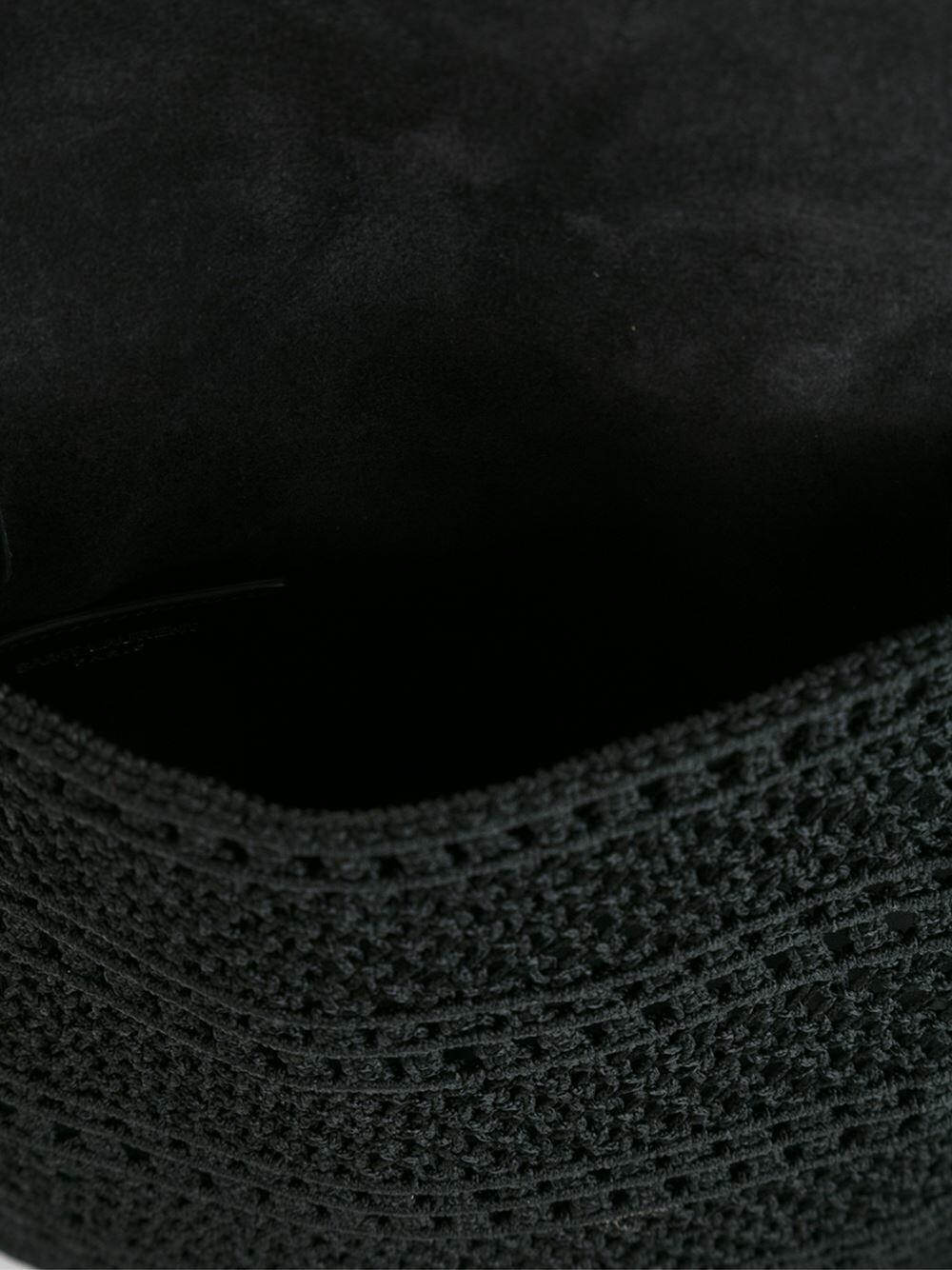 Saint Laurent - Monogram Classic Baby Black Macramé Bag
