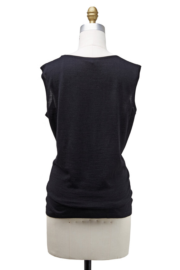 Escada - Black Wool & Silk Tank Top