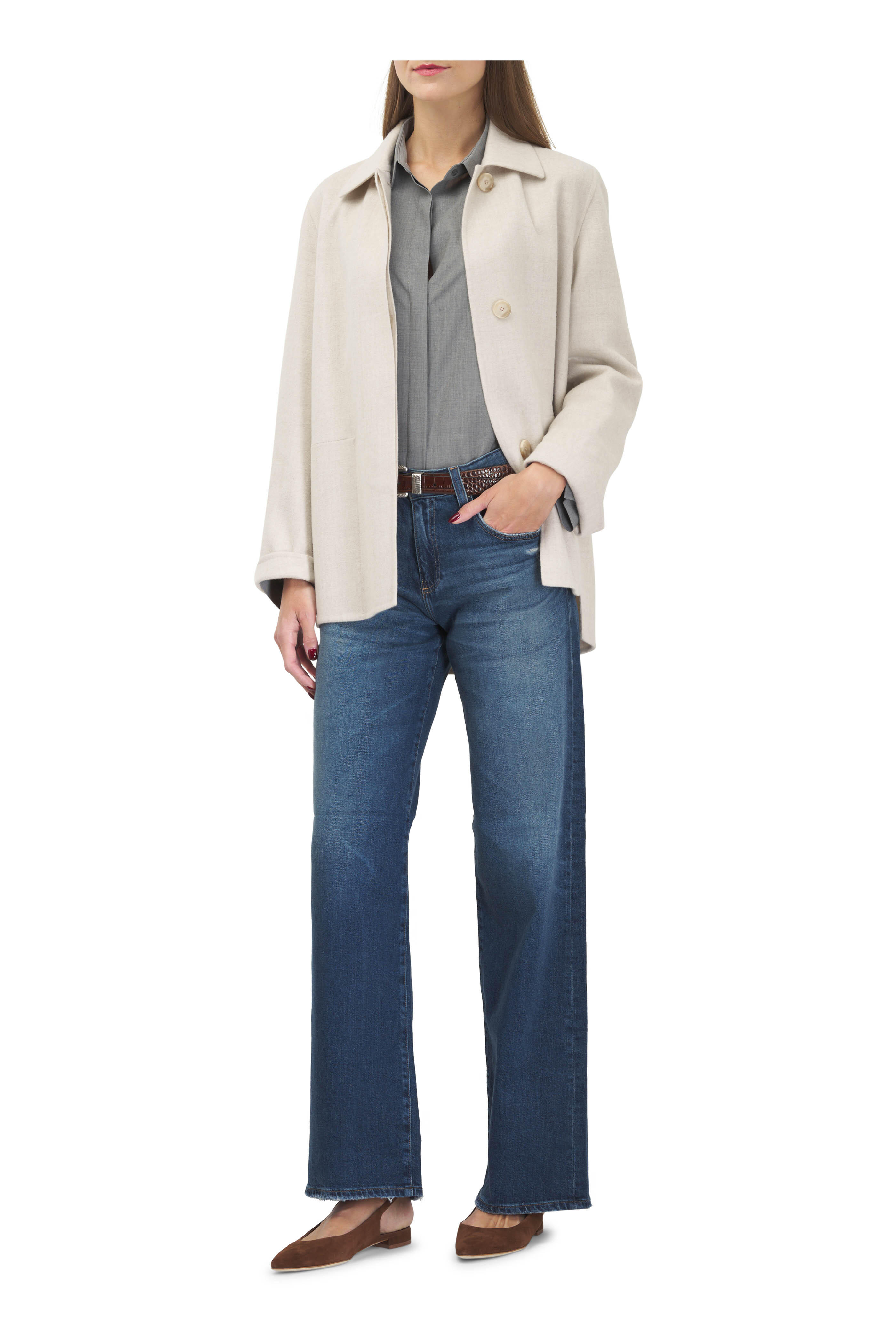 AG - Adria Low Rise Wide Leg Jean