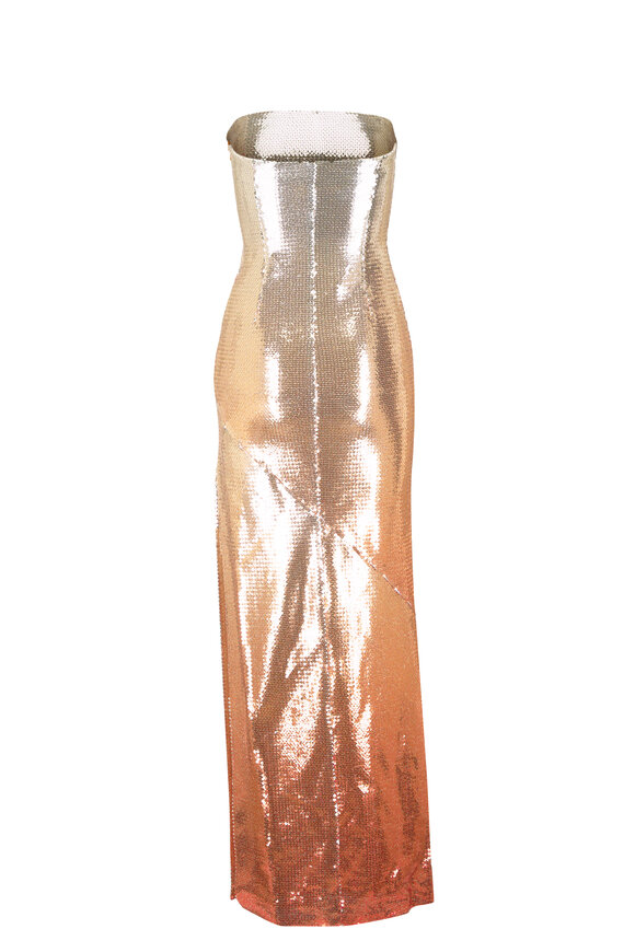 Galvan Ombre Sequin Bandeau Maxi Dress - view 3