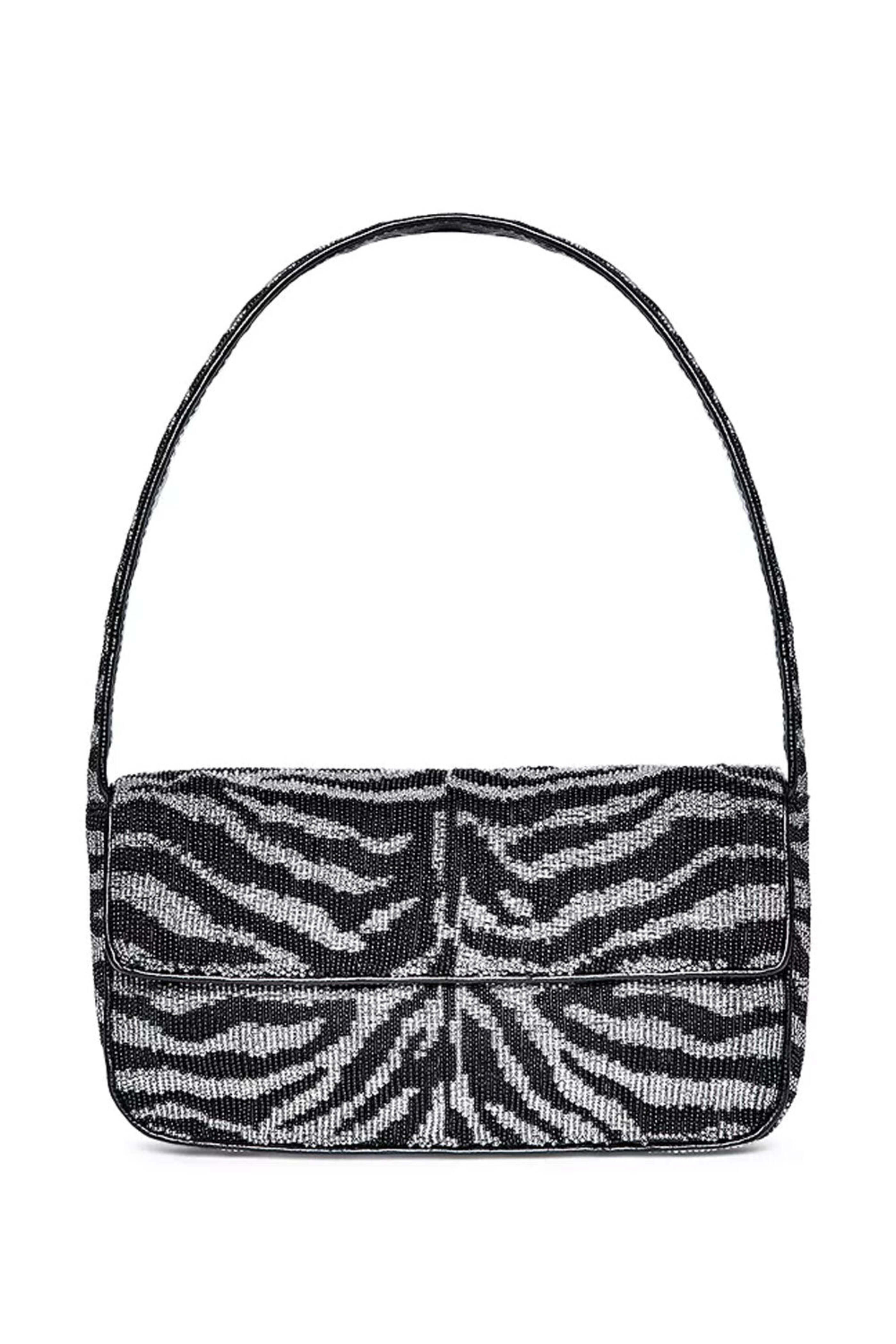 Staud - Tommy Beaded Zebra Shoulder Bag