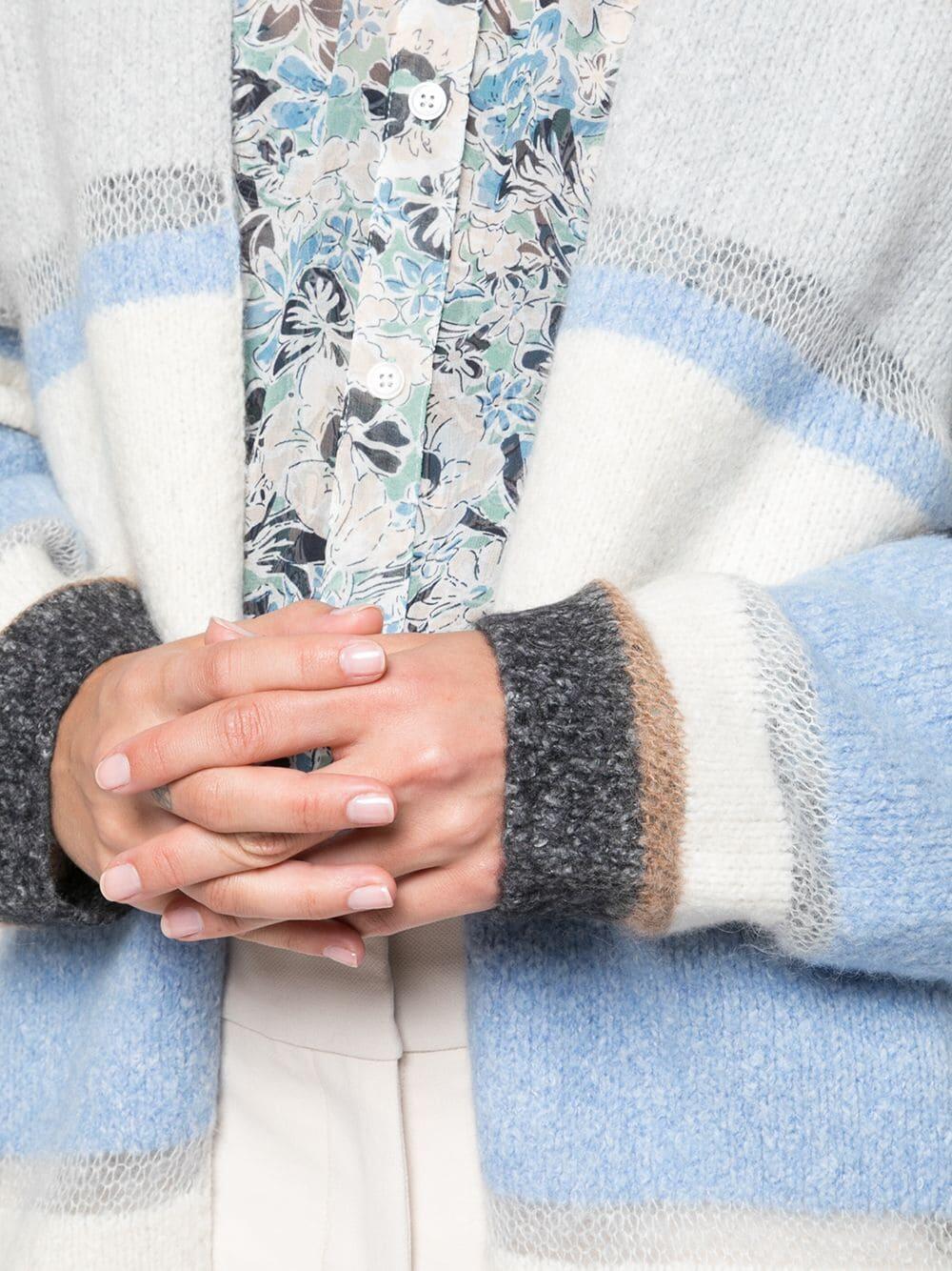 Veronica Beard - Elizabeth Multi Striped Open Front Cardigan