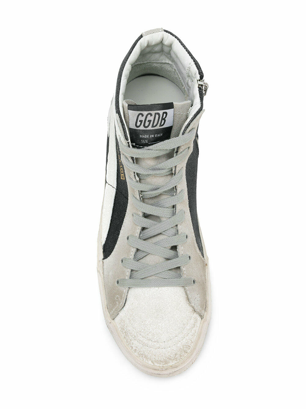 Golden Goose - Women's Black & White Glitter Slide Sneaker