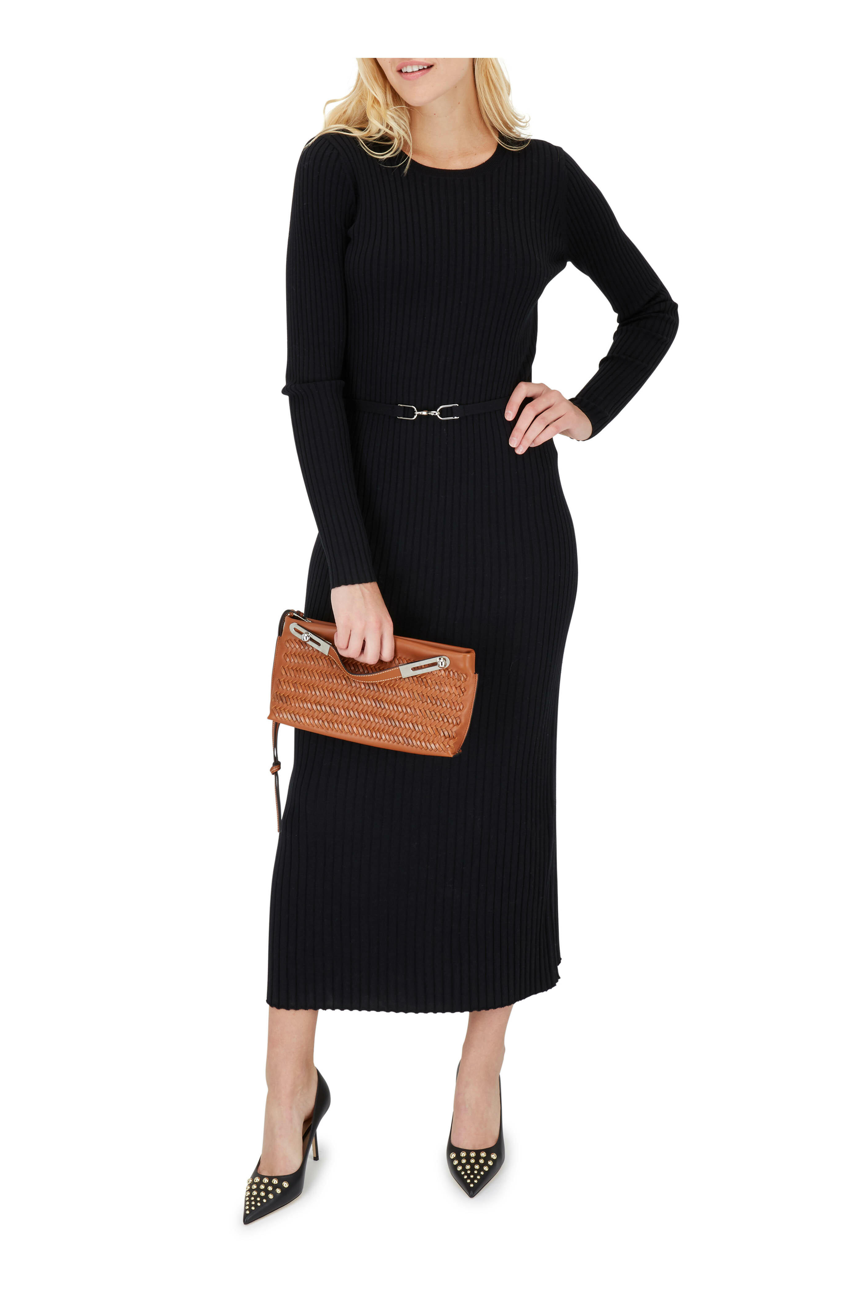 Loewe - Missy Buffalo Smooth & Woven Leather Shoulder Bag