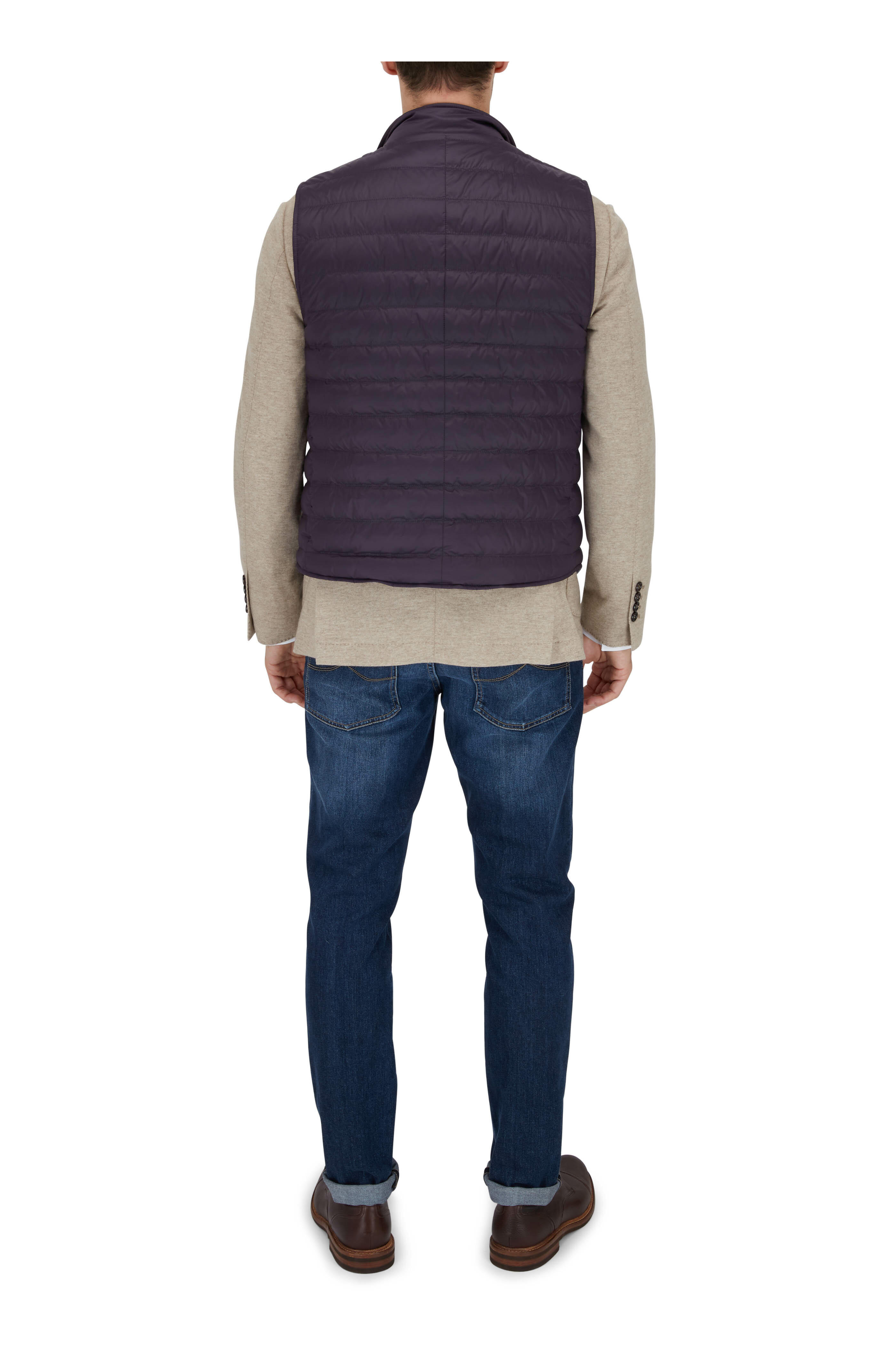 Brunello Cucinelli - Purple Quilted Nylon Vest