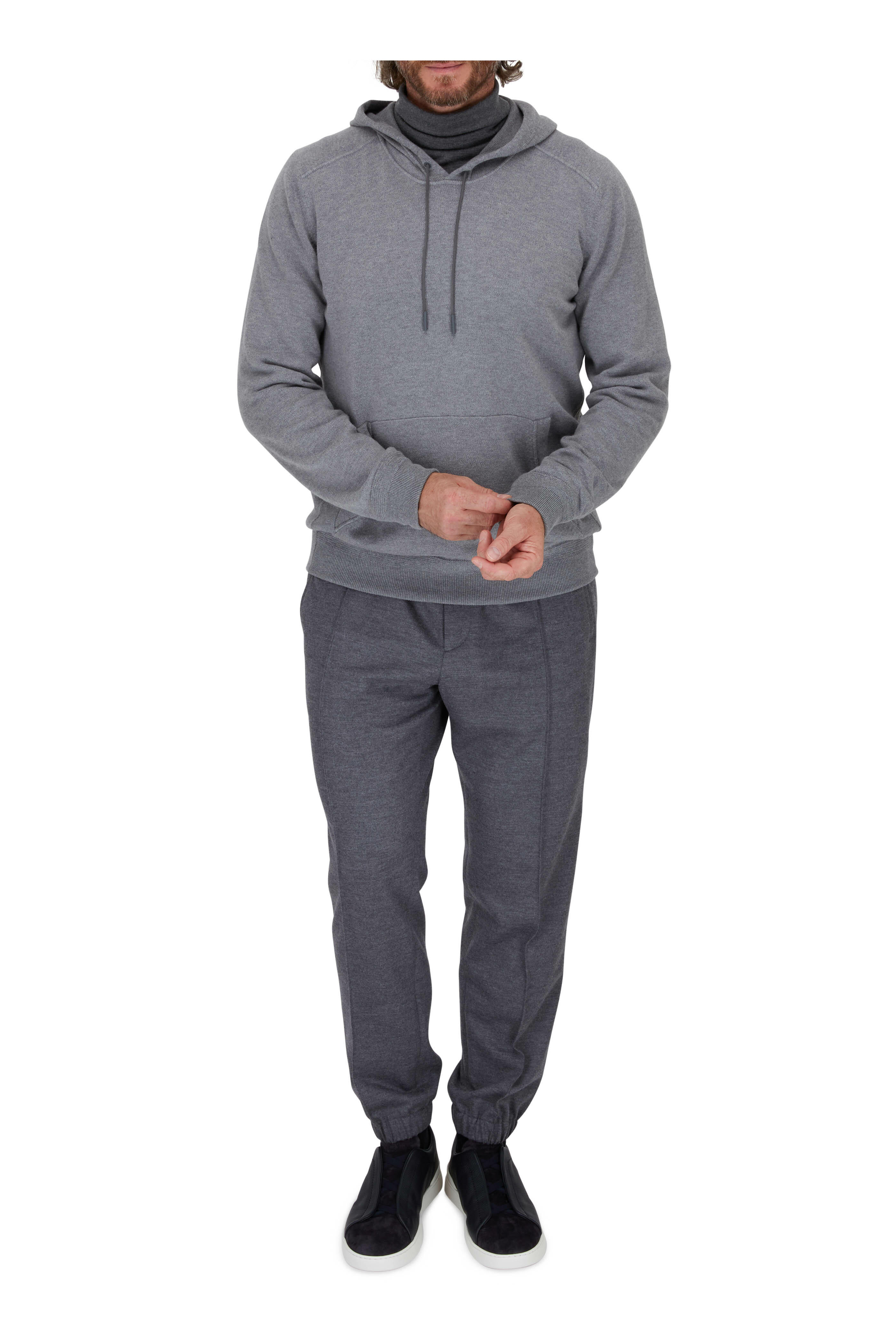 パーカー・フーディ ERMENEGILDO ZEGNA Men Hoodies N6MH01940 272 Beige ermenegildo-zegna-272-Logo-