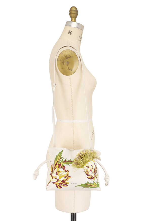 Loewe Mini Coil Flamenco Soft White Leather Clutch - view 7