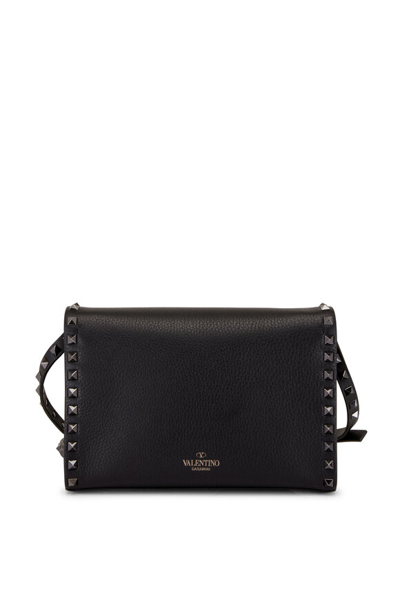 Valentino Garavani - Black Rockstud Small Shoulder Bag 