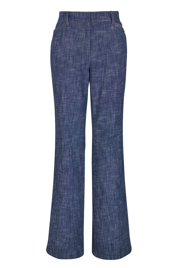 Lafayette 148 New York Reade Indigo Flare Leg Pant - view 1