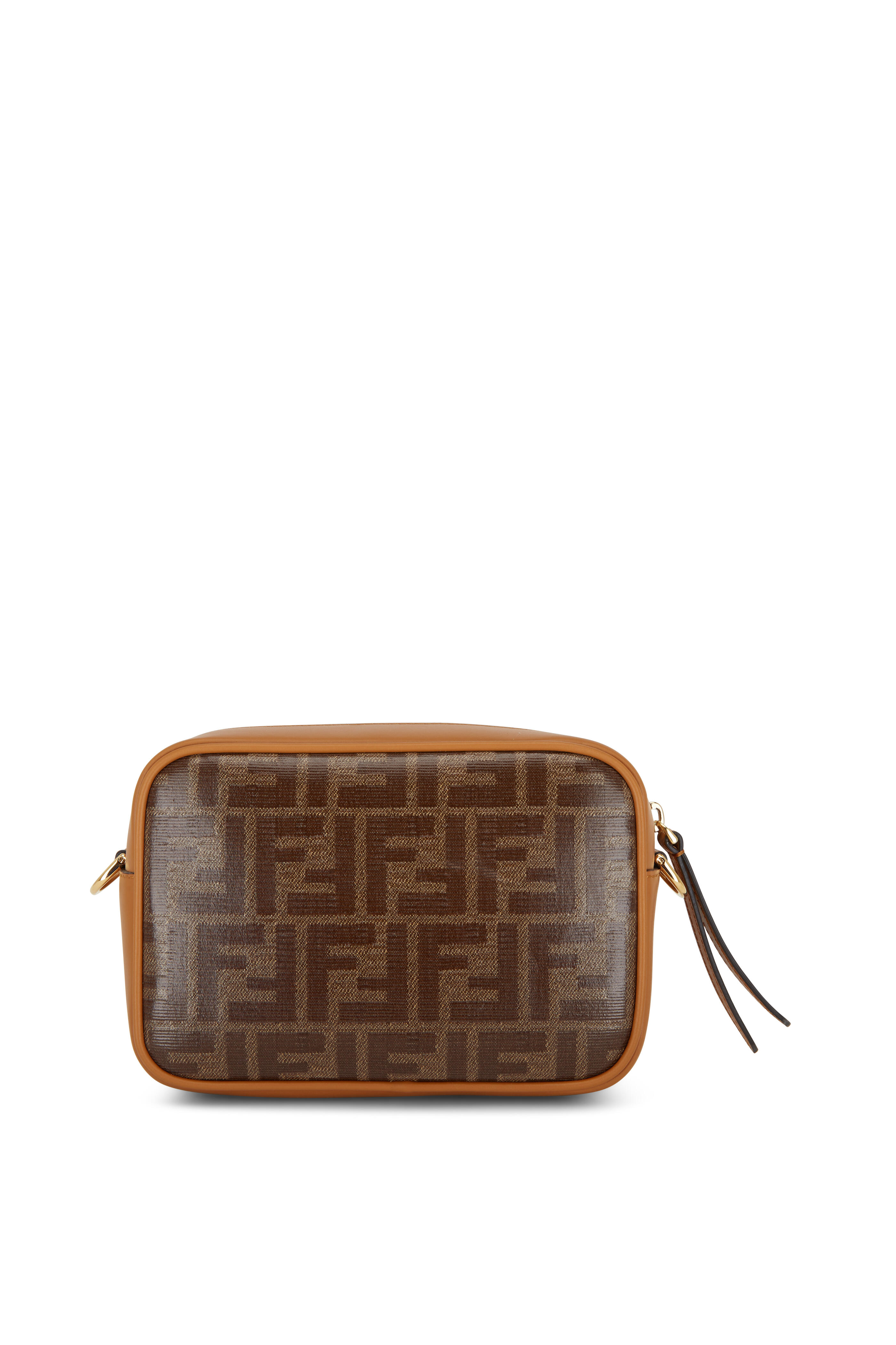 Fendi - Caramel Coated Canvas FF Camera Bag | Mitchell Stores