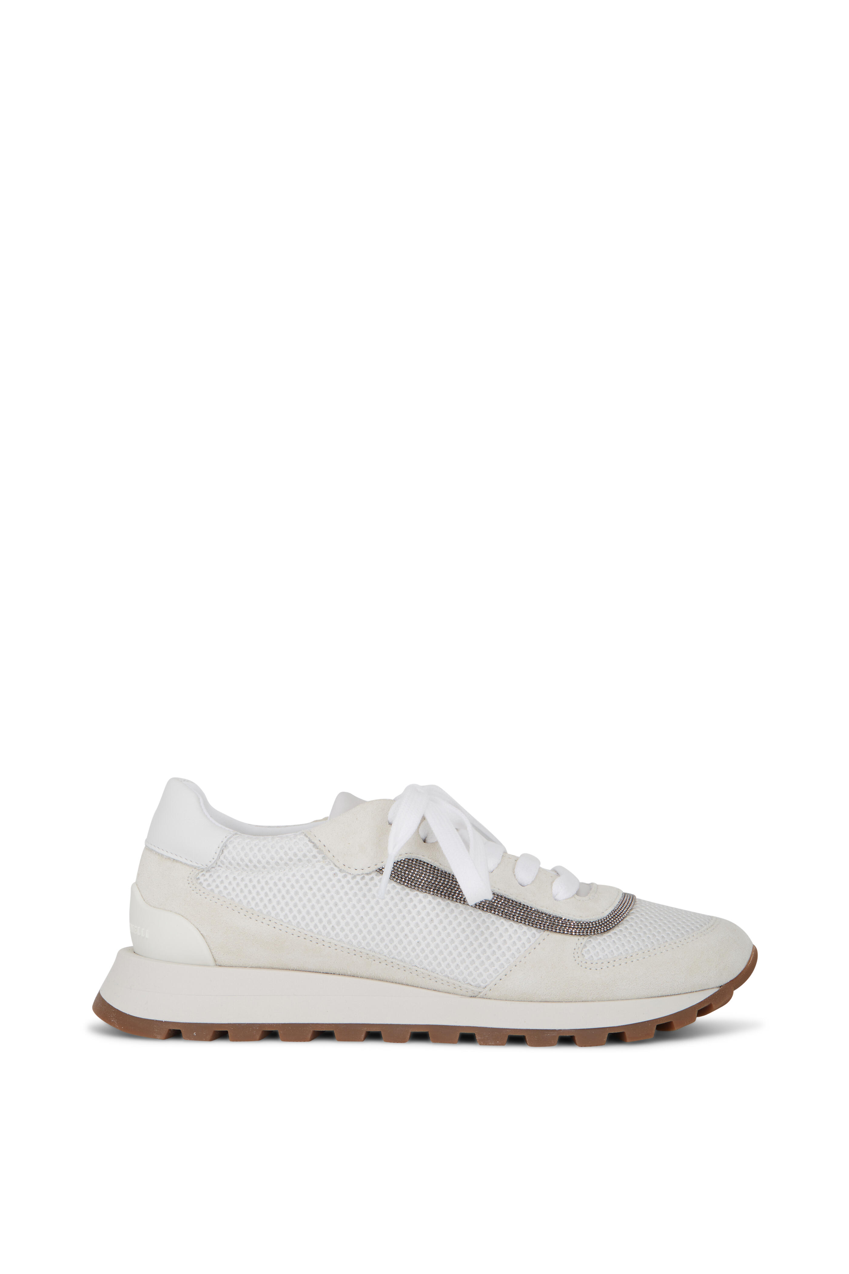 Brunello Cucinelli - White Perforated Running Sneaker