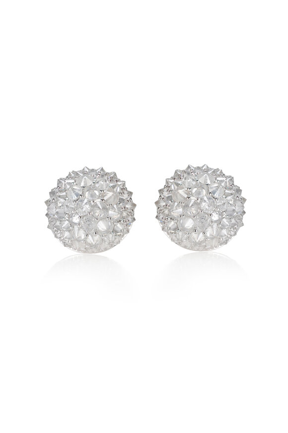 Nam Cho - White Gold & Ice Diamond Earrings