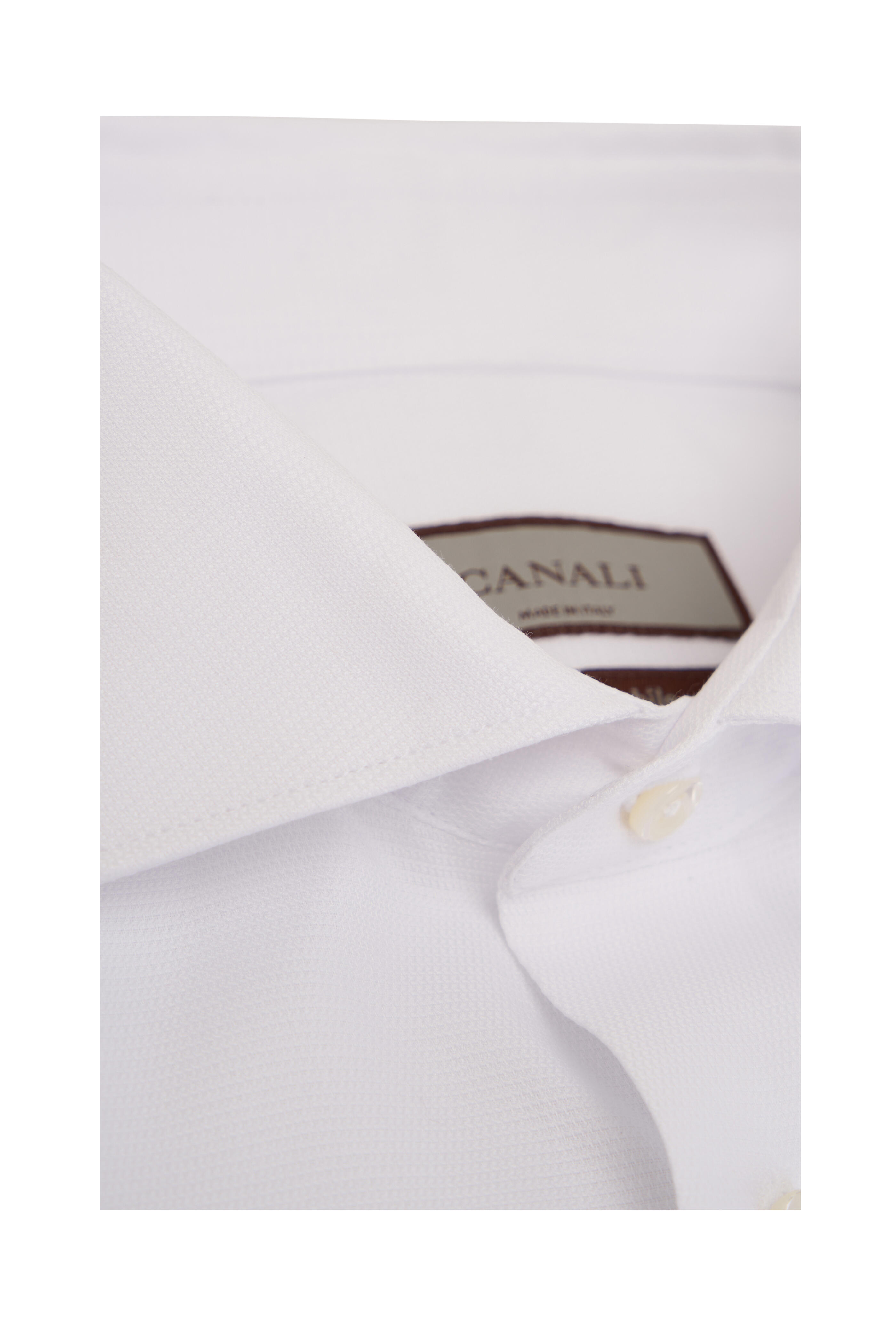 Canali - White Cotton Dress Shirt