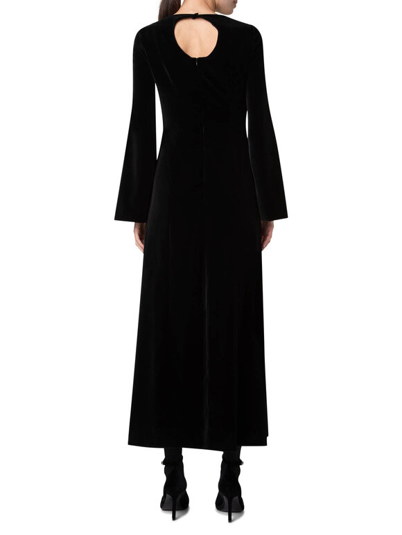 Akris Punto - Black Techno Velvet Midi Dress 