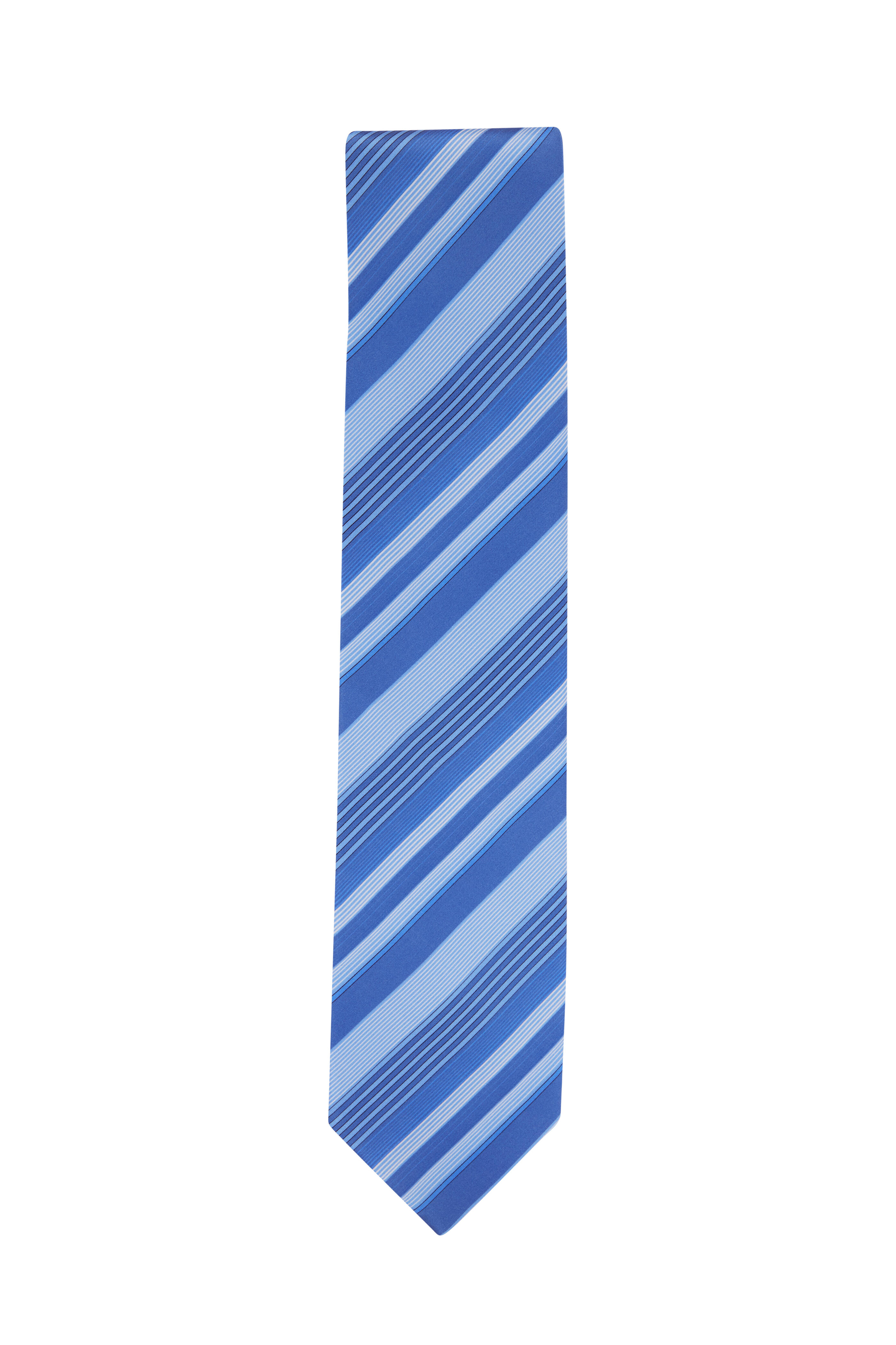 Dolce Punta - Light Blue Stripe Necktie | Mitchell Stores