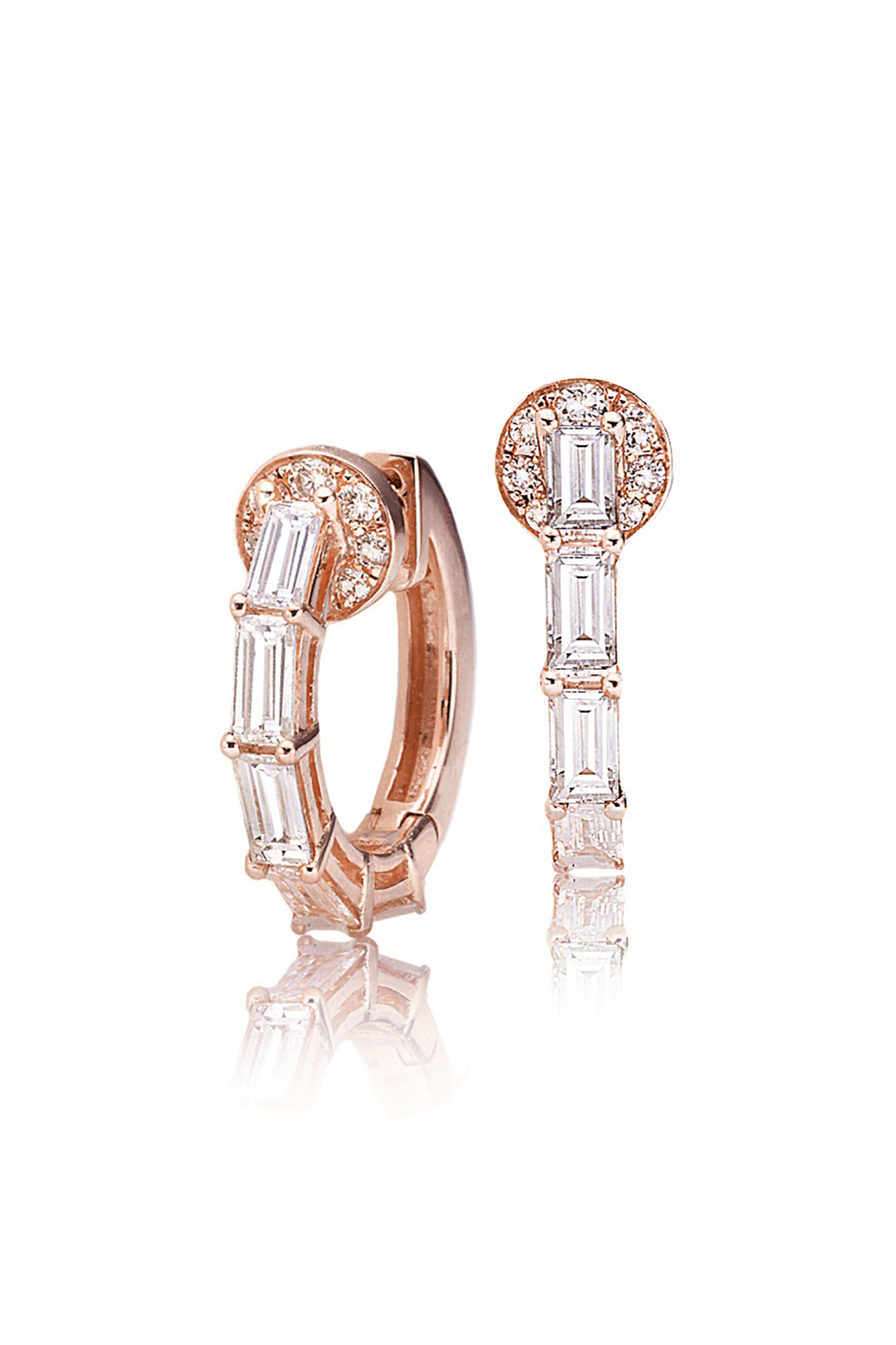 Nam Cho - 18k Rose Gold Diamond Hoop Earrings