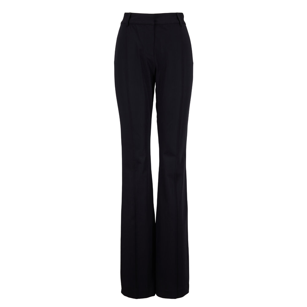 Veronica Beard - Hibiscus Black High-Rise Flare Pant