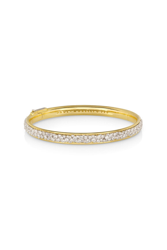 Paul Morelli 18k Yellow Gold Diamond Confetti Bangle - view 1