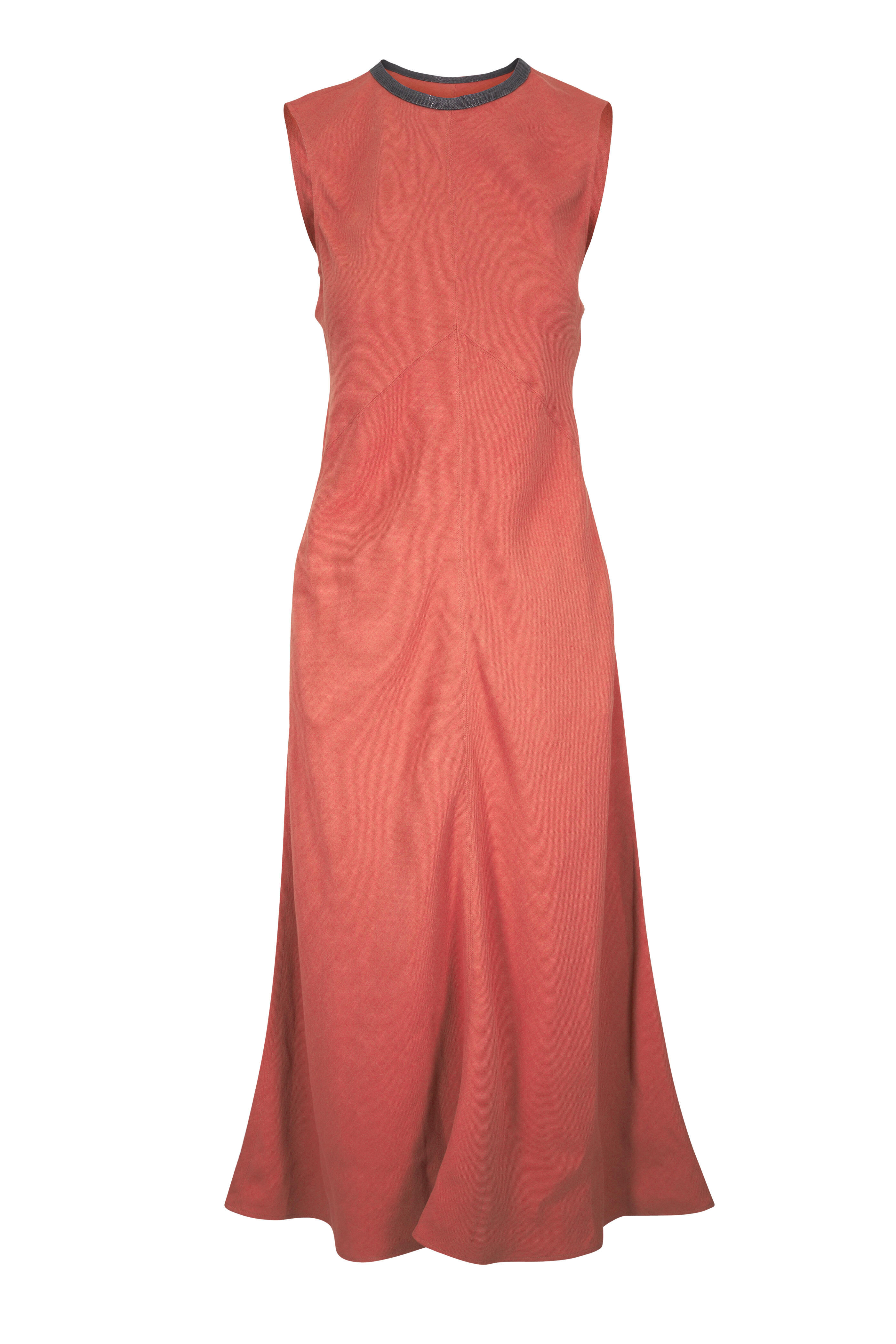 Brunello Cucinelli - Tangerine Twill Dress | Mitchell Stores