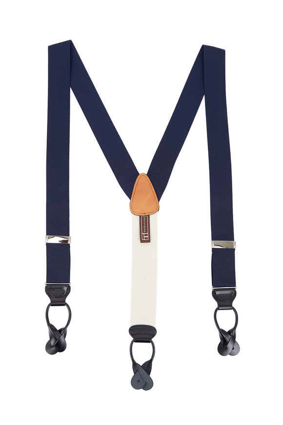 Trafalgar - Classic Solid Navy Suspenders