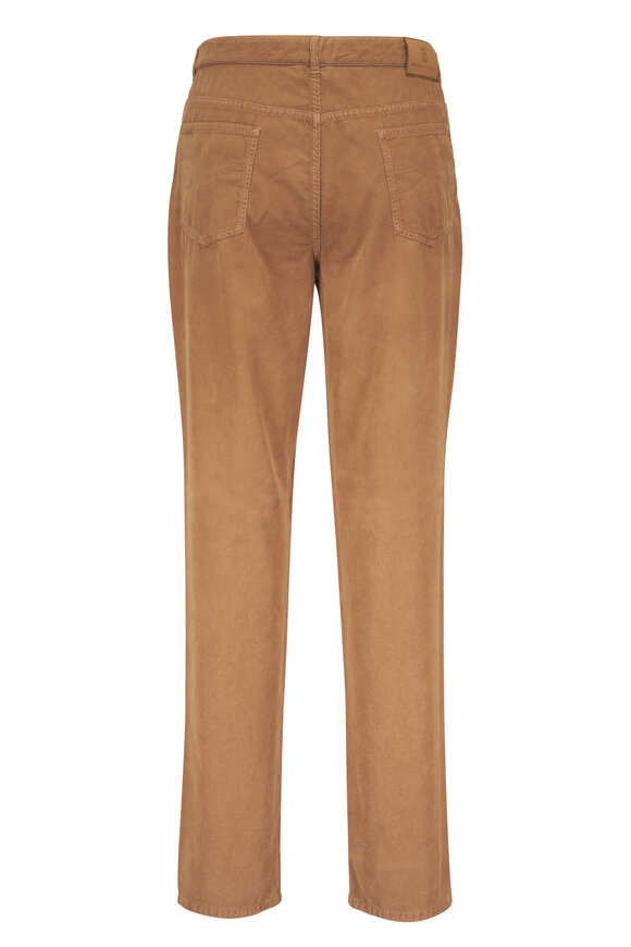 Brunello Cucinelli Brown Fine Wale Corduroy Five Pocket Pant - view 2