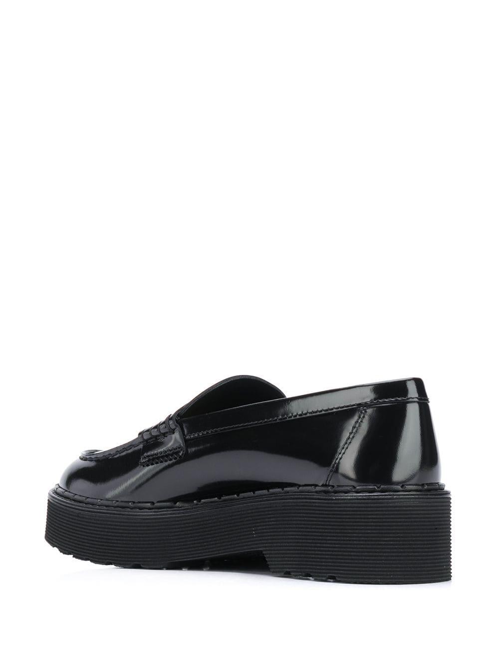 Tod's - Black Patent Leather Exaggerated Sole Penny Loafer