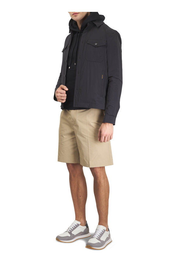 Moncler Tan Seersucker Five Pocket Shorts - view 2