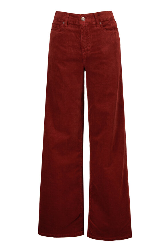 Frame Corduroy Wine Le Slim Palazzo Pant - view 1