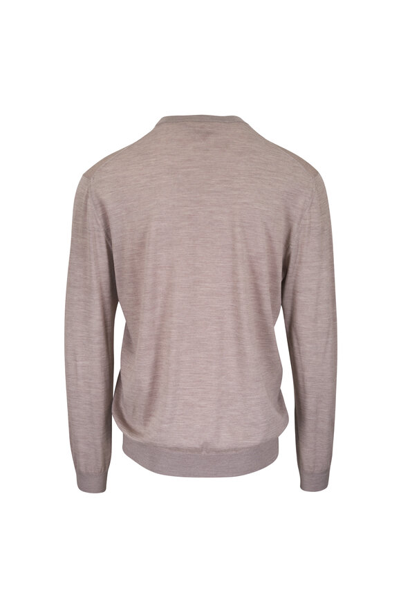 Maurizio Baldassari Como Beige Wool Crewneck Sweater - view 2