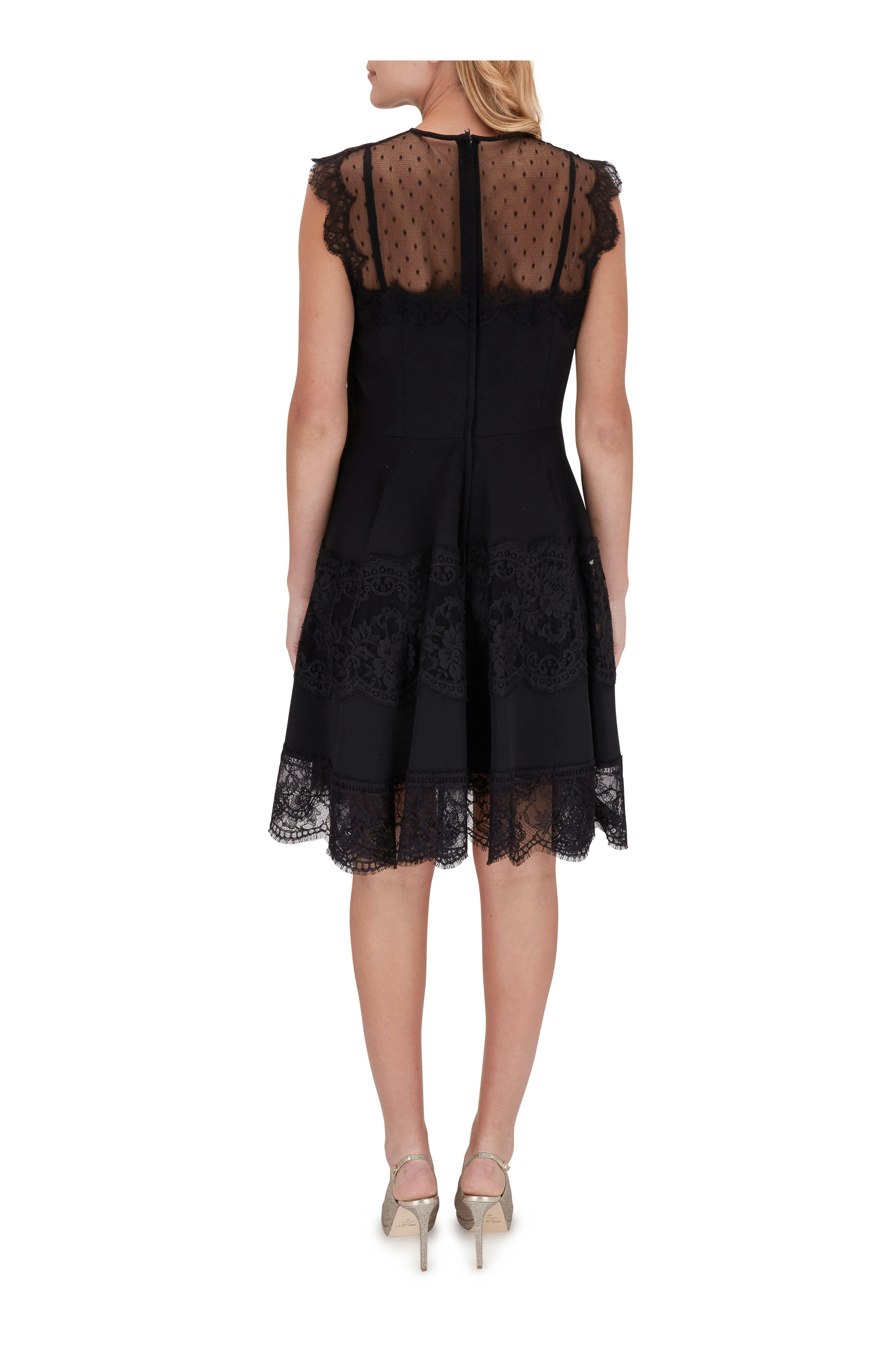 Dolce & Gabbana - Black Lace Inset Sleeveless Dress