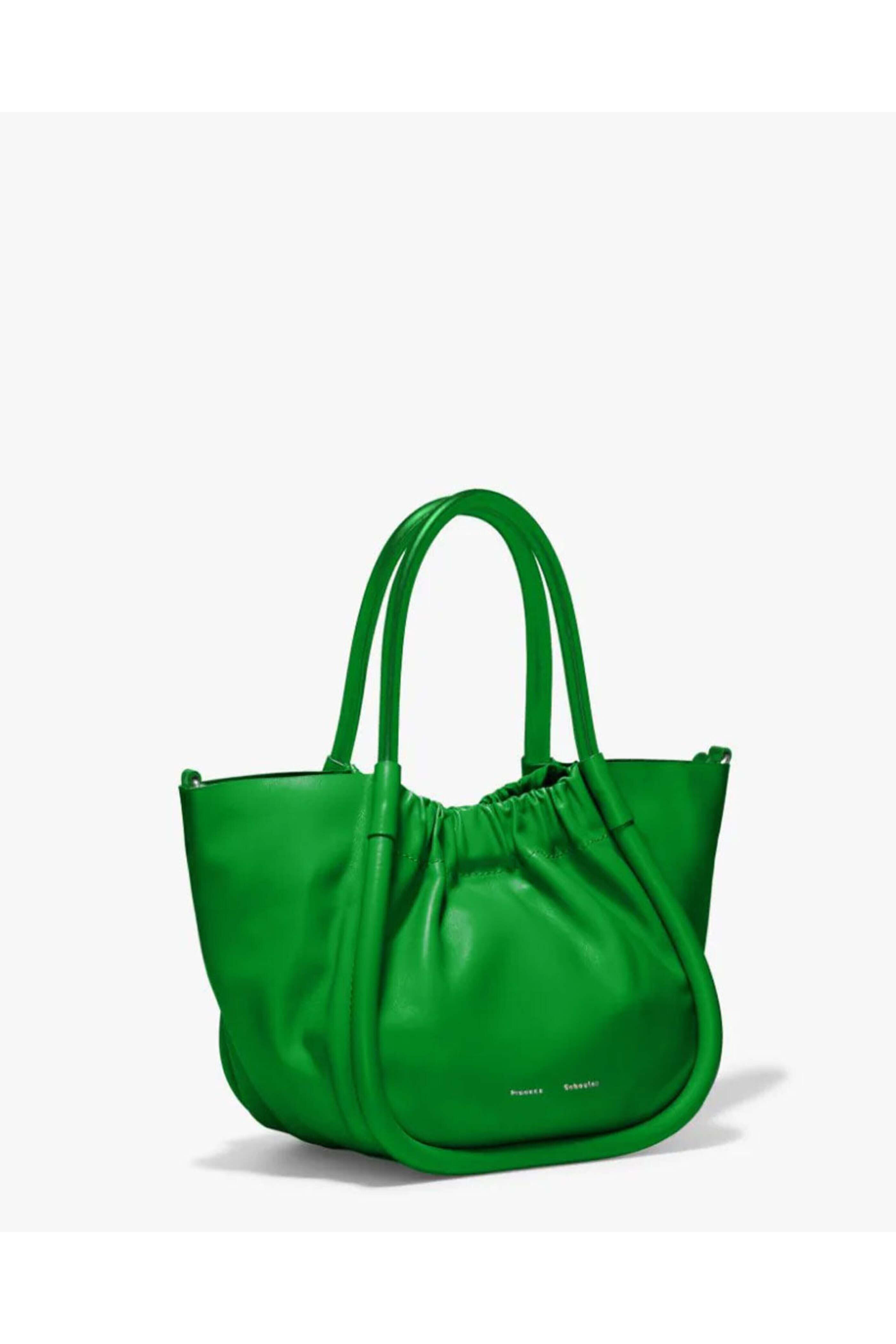 Proenza Schouler - Small Ruched Crossbody Tote in Bottle Green