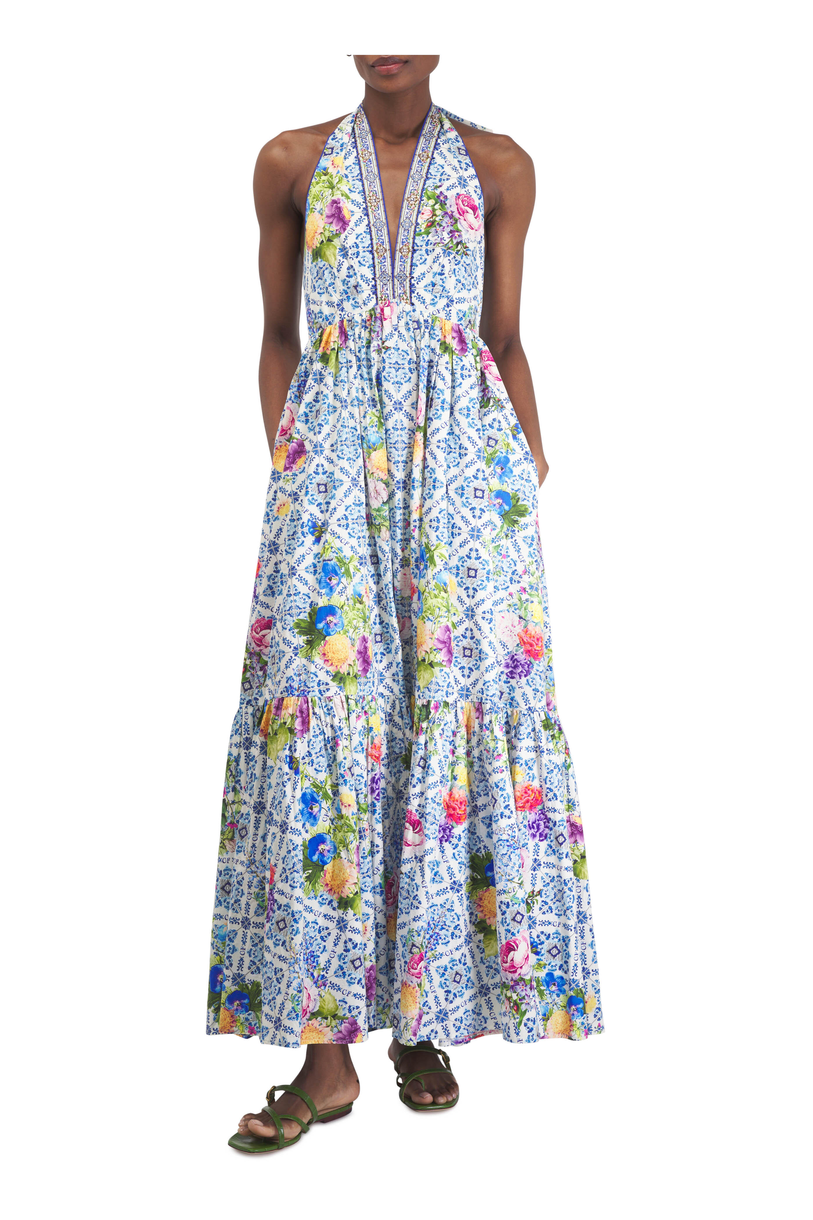 Camilla - Wall To Wall Wonders Multicolor Halter Dress