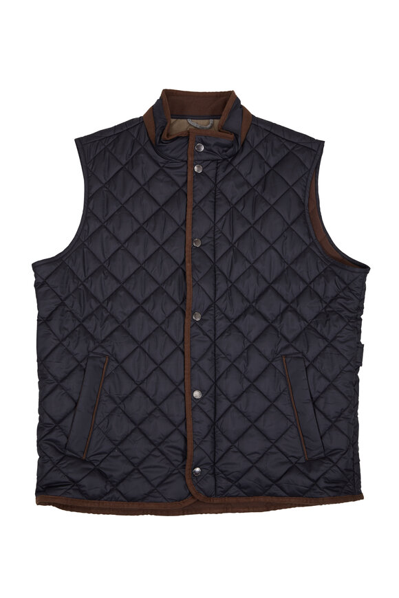 Essex Black Quilted Vest