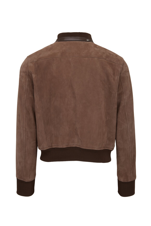 Tom Ford - Brown Light Suede Bomber Jacket 