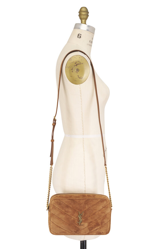 Saint Laurent Lou Lou Caramel Suede Camera Bag - view 5
