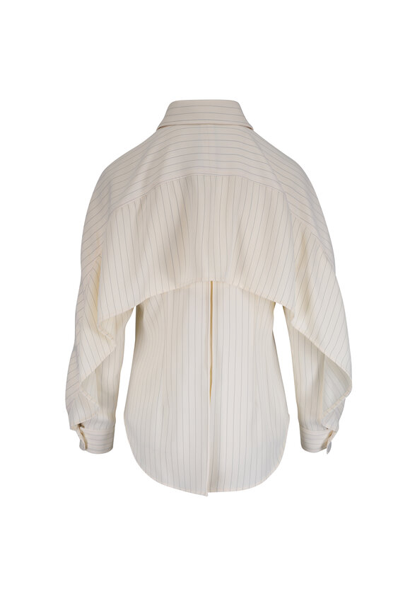 KZ_K Studio Line K Chalk Pinstripe Tech Crepe Blouse - view 3