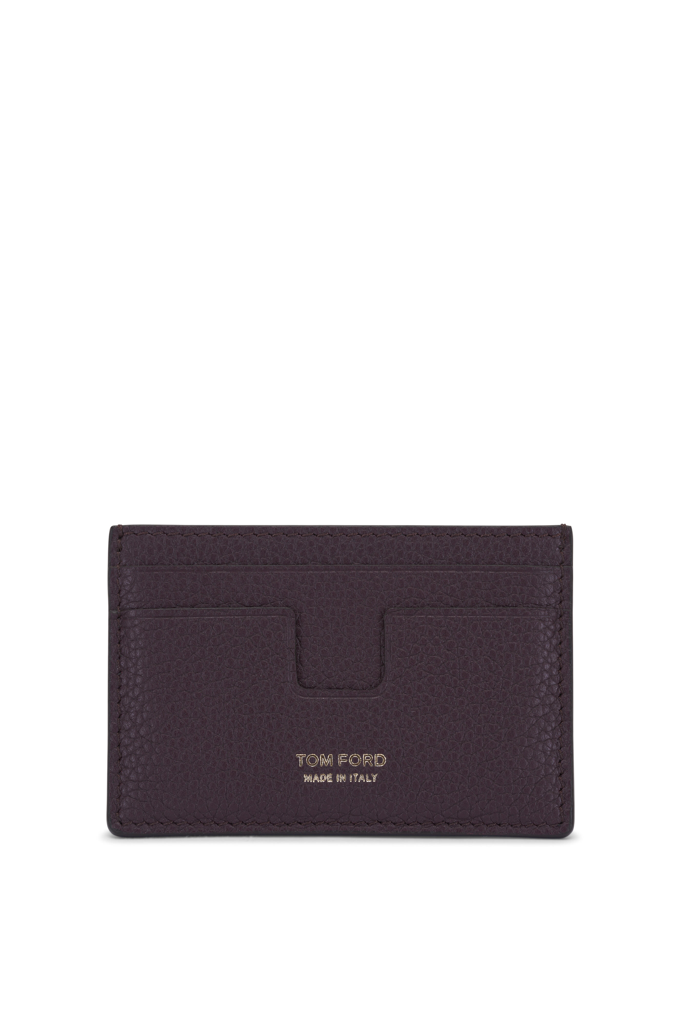Tom Ford - Oxblood Grained Leather Card Holder